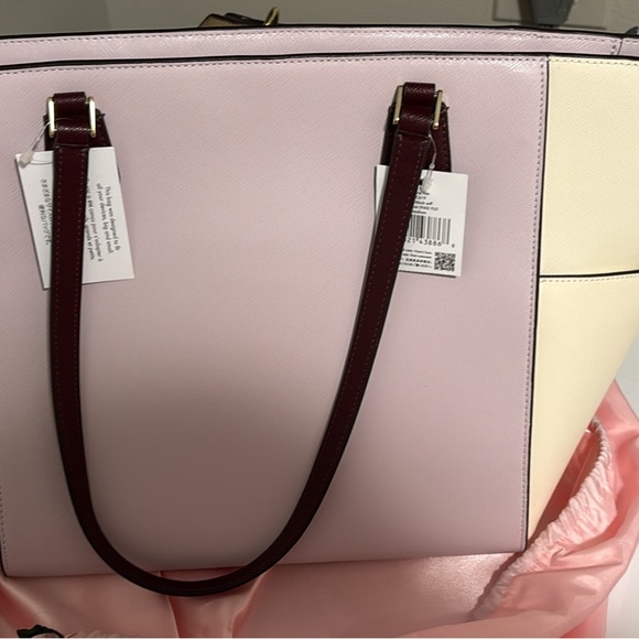 Kate Spade Pink and Cream Tote Bag